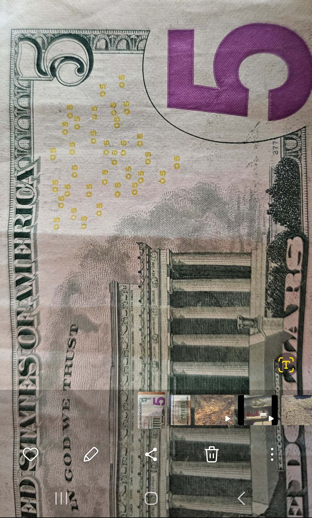 Help-Needed-$5-Bill-What-Looks-To-Be-A-Bleed-Thro-Or-Ink-Transfer?-Not-Sure-Need-Help-Identifying